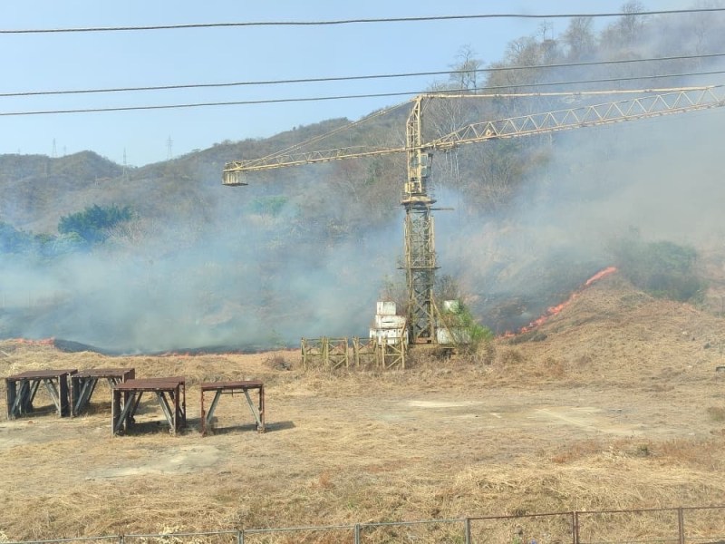 Reportan incendio de vegetación en sector&nbsp;Vidoño