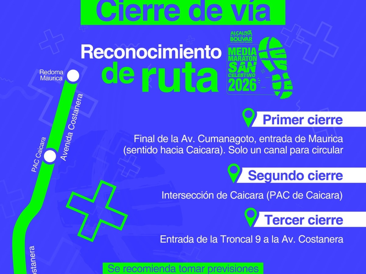 Atención: Cierre de vías por reconocimiento de ruta de la media maratón San Celestino este domingo en&nbsp;Barcelona