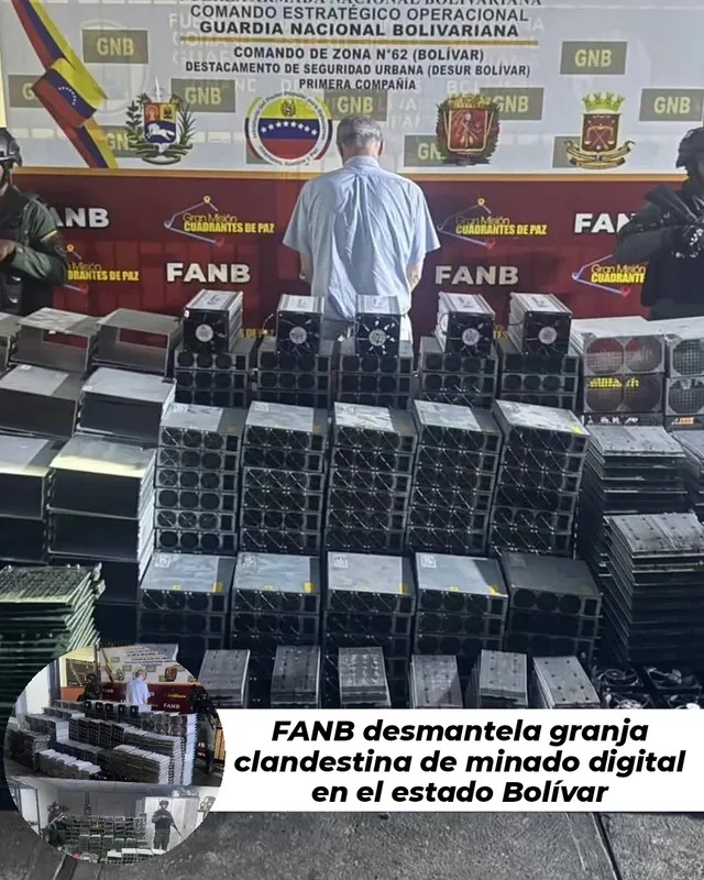 FANB desmanteló granja clandestina de minería digital en&nbsp;Bolívar