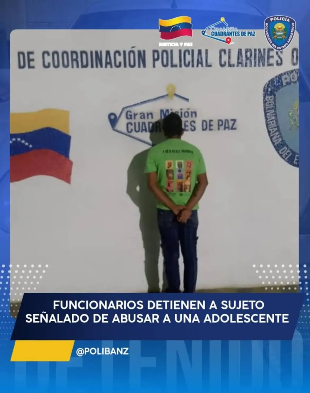 Hombre fue detenido en Clarines señalado de abusar sexualmente de una quinceañera