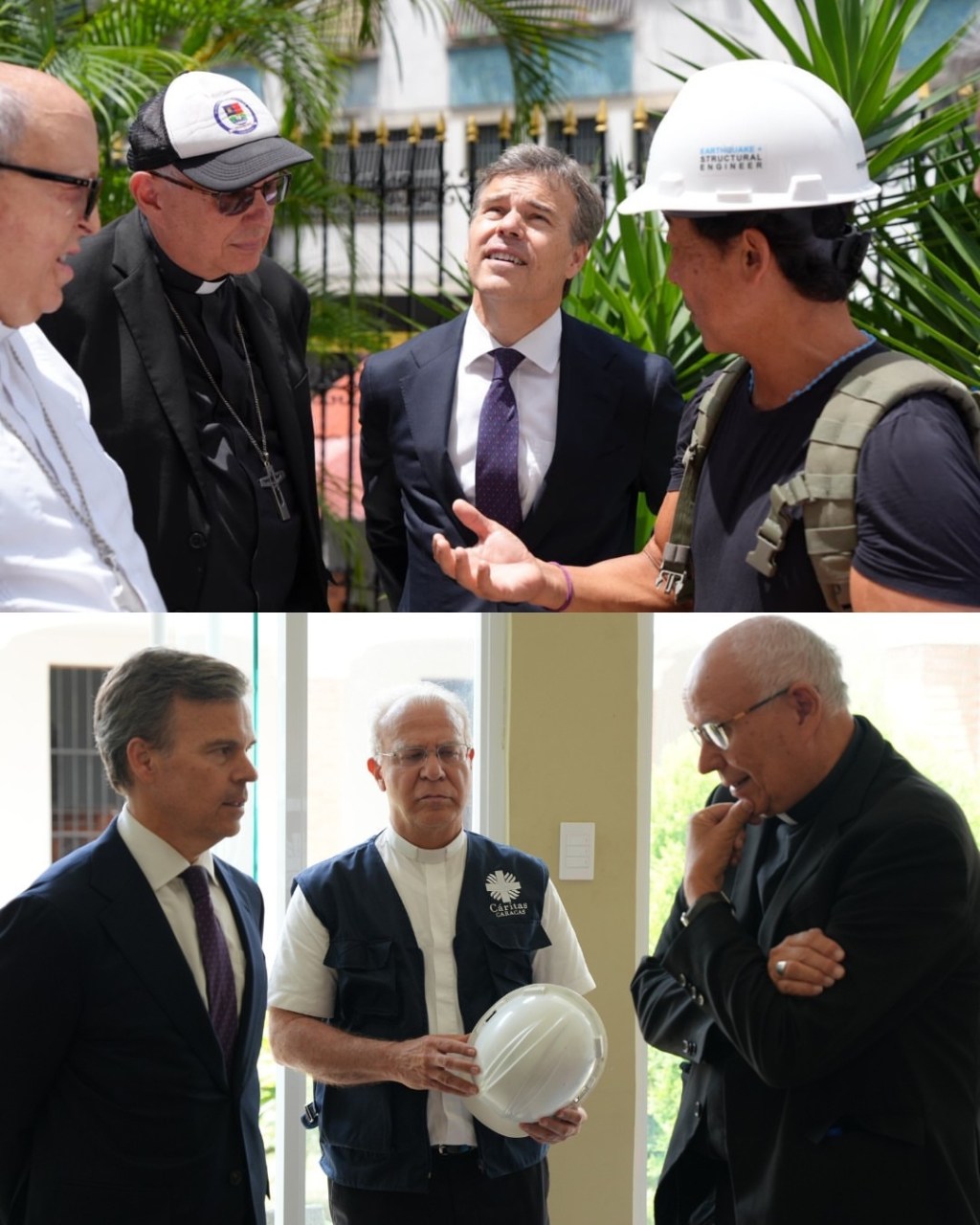 Encargado de negocios de estadounidense supervisa junto a la iglesia estado de los templos tras&nbsp;terremotos