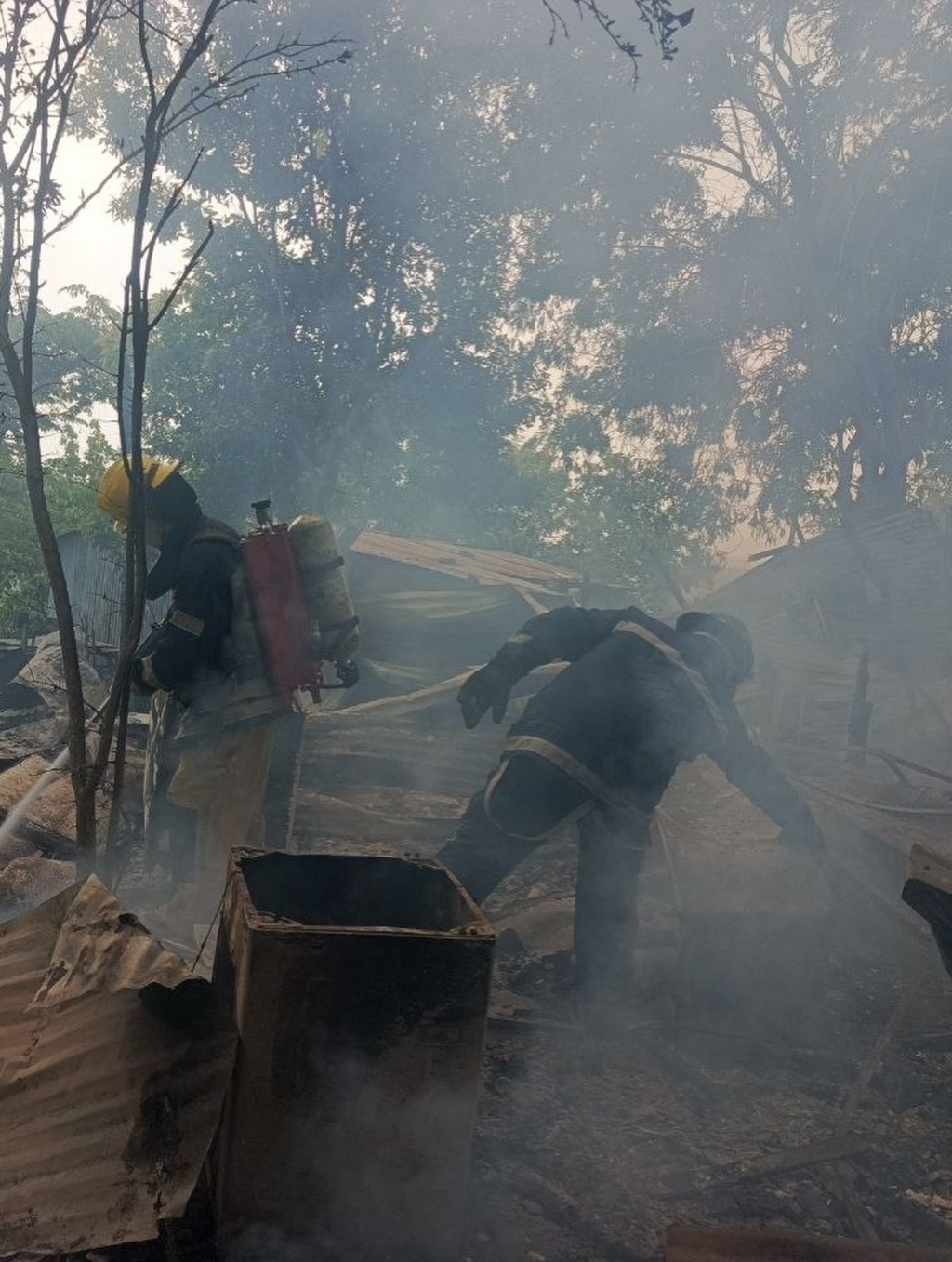 Bomberos controlan incendio en una vivienda de Las Delicias en Puerto La&nbsp;Cruz