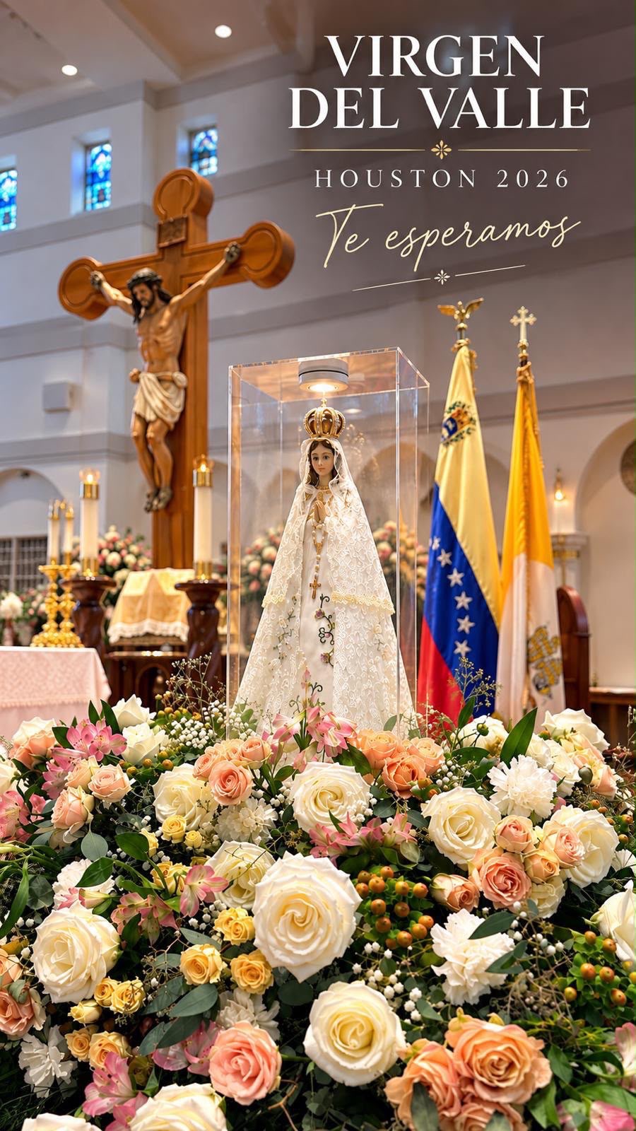 La fe que cruza fronteras: Venezolanos en Houston celebran con devoción el día de la Virgen del&nbsp;Valle