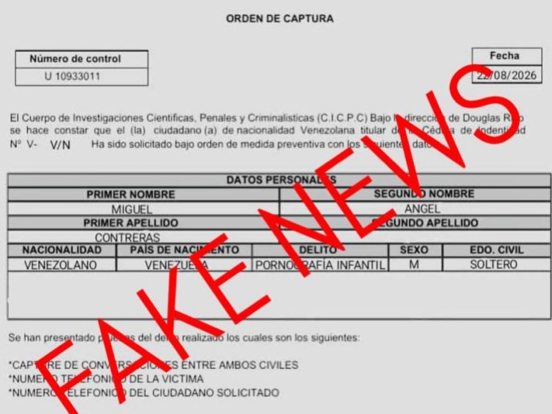 Alertan sobre falsas citaciones del Cicpc utilizadas para&nbsp;extorsionar