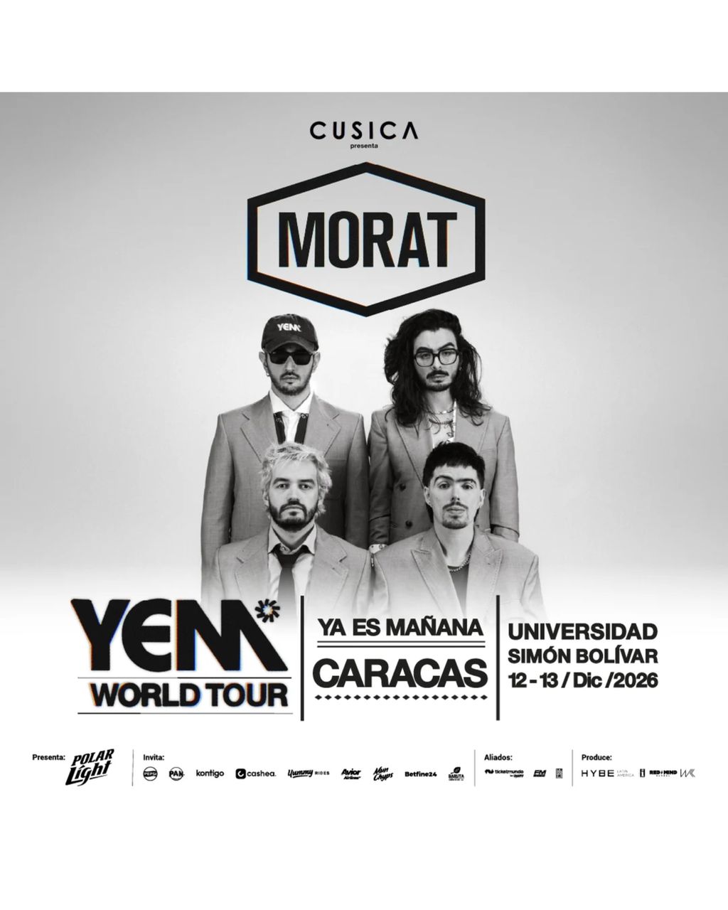 Morat ofrecerá concierto en Caracas y reconocerán las entradas de 2024