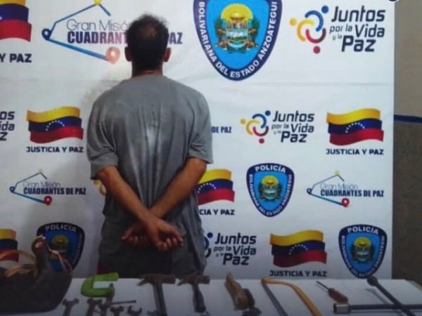 Detenido sujeto en el municipio Sotillo tras sustraer herramientas de una&nbsp;vivienda