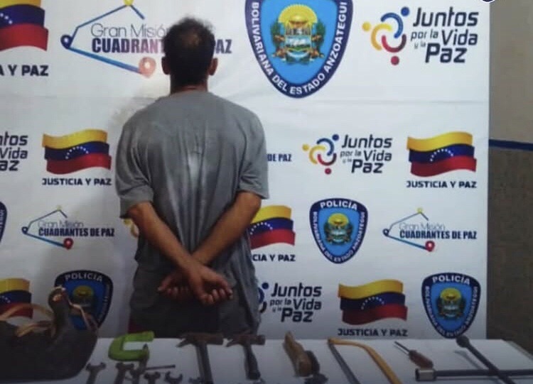Detenido sujeto en el municipio Sotillo tras sustraer herramientas de una&nbsp;vivienda