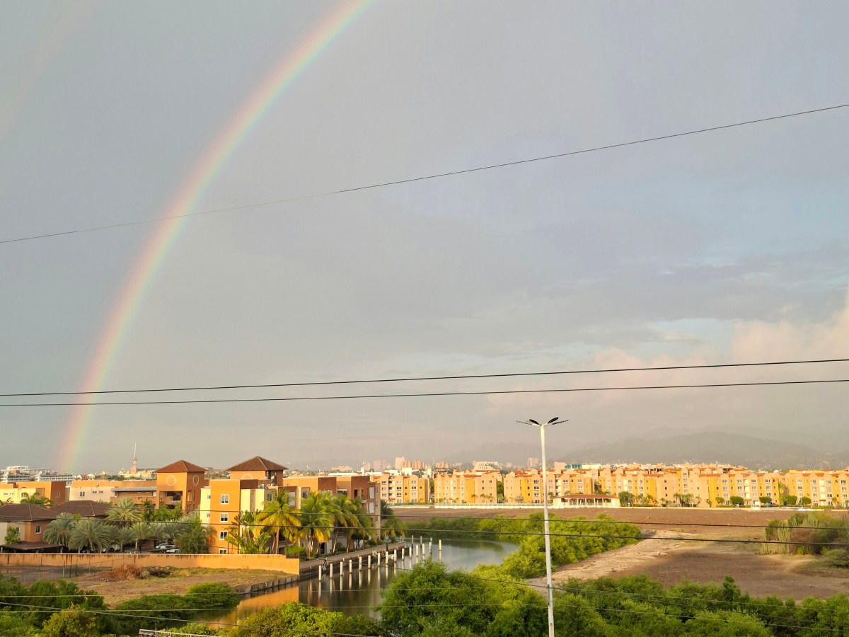 El hermoso arcoíris que se vio en&nbsp;Lechería